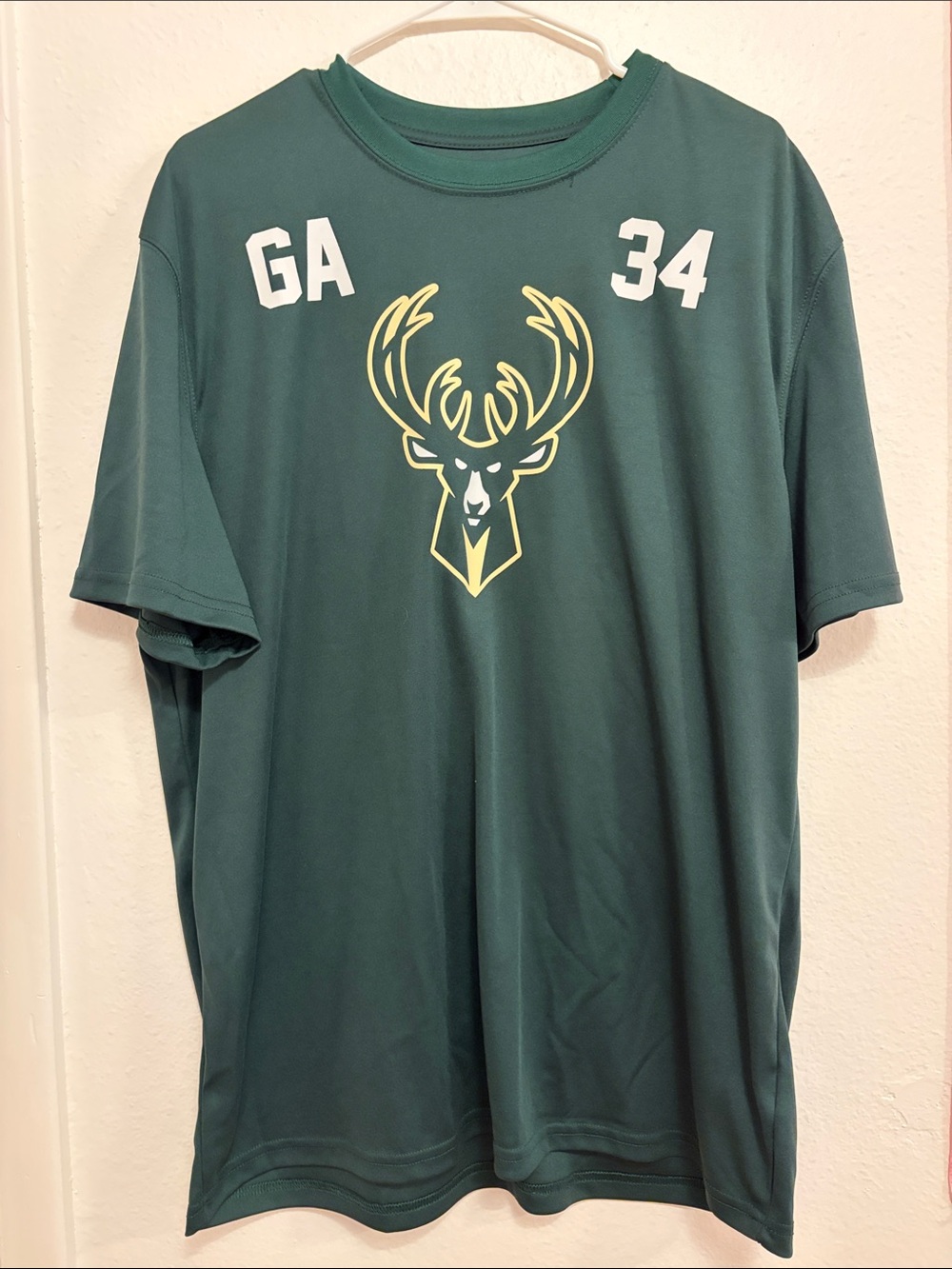 NBA Milwaukee Bucks Giannis Antetokounmpo Jersey Style Short Sleeve Shirt 👕